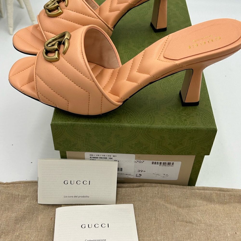 Women’s Gucci Marmont, leather mules size 39.5 made in Italy - Picture 8 of 10